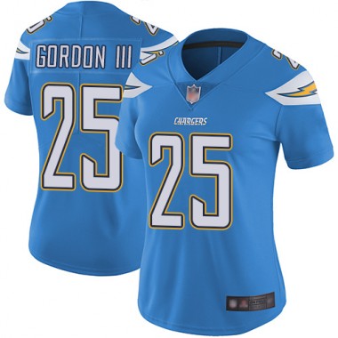 Los Angeles Chargers NFL Football Melvin Gordon Electric Blue Jersey Women Limited 25 Alternate Vapor Untouchable